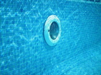 Surface mount led light in the swimming pool