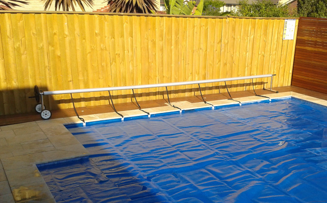 Pool Cover on Swimming Pool