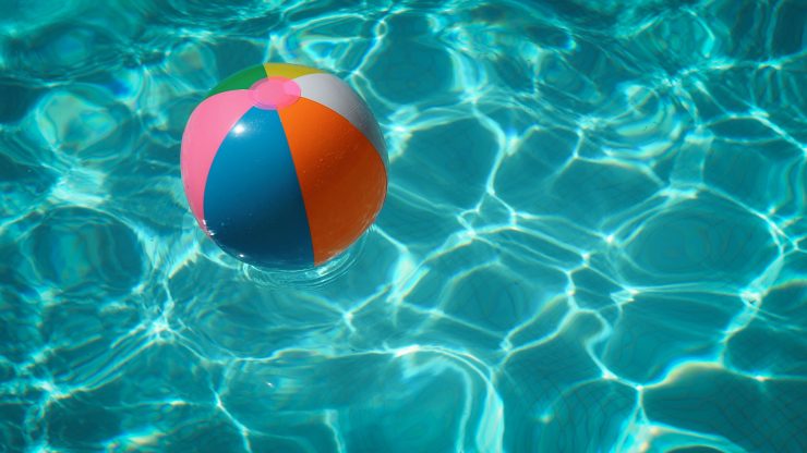 Beach ball in pool at My Perfect Pool