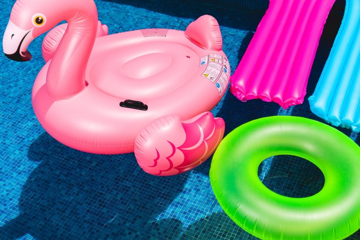 Pool Floats in the Pool