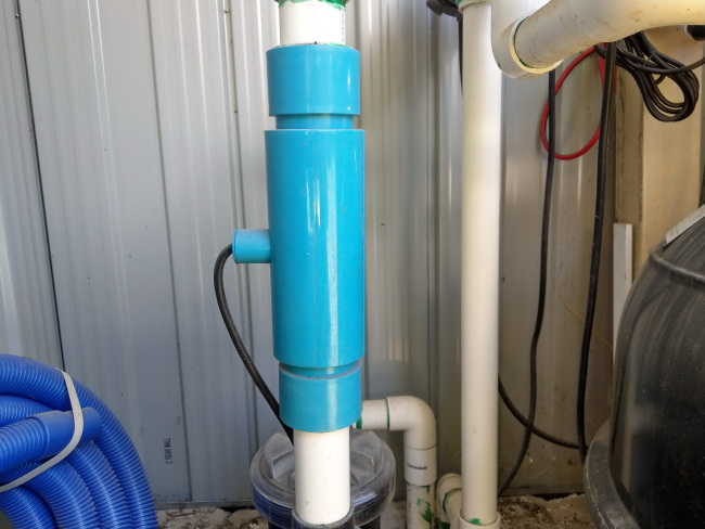 Pool sensor in pipe or line