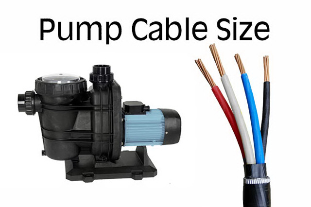 Pool spa pump cable size