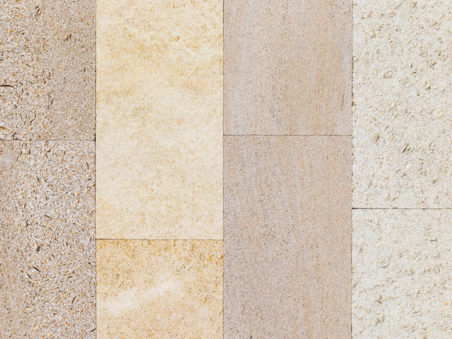 Some natural color options for travertine decking and coping.